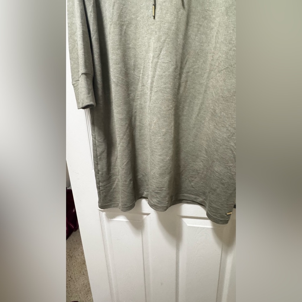 Calvin Klein Women's Olive Green Hooded Dress - Picture 9 of 9
